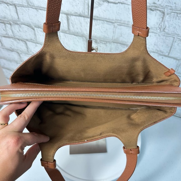 Lia Numa Bag Purse Handbag Leather Woven Basket Weave Made in Italy Brown - Picture 9 of 15